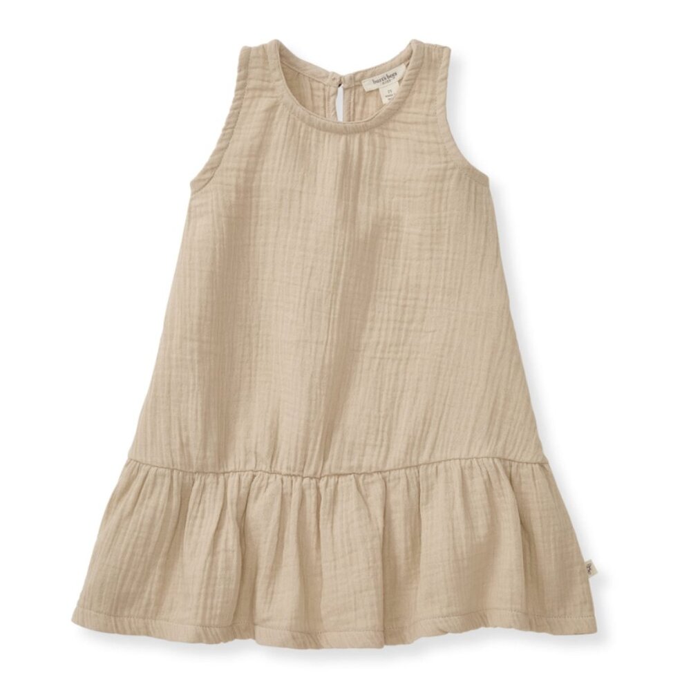 NWT Burt's Bees Baby Crinkle Muslin Girl Dress 24M organic cotton